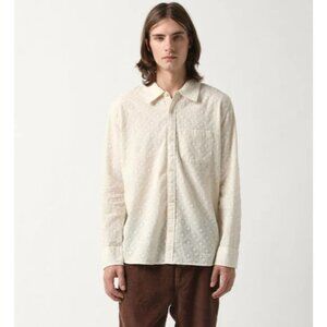 Corridor NYC Aquemini All-over embroidery Shirt size M color natural NWT $245